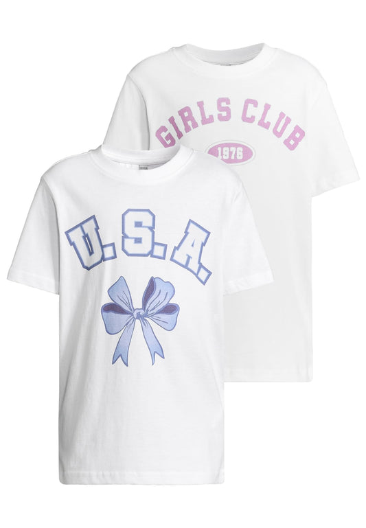 T-Shirt 2 Pack USA Bow & Girls Club