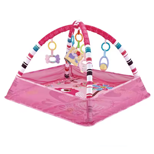 Babygym Skydd & Lekmatta för Bebisar - Rosa - Fyrkantig