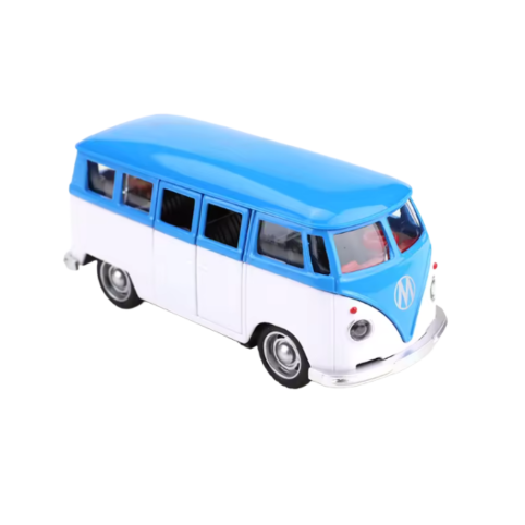 Retro Buss i Metall – Blåvit