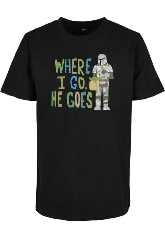 MT Kids Mandalorian Where I Go Tee - black 110/116