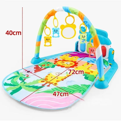 Babygym Med Piano Mörk färg – Lärande och Lek för Din Bebis