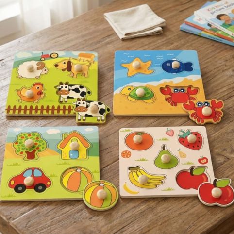 Montessori Pusselpaket för Småbarn 4-pack