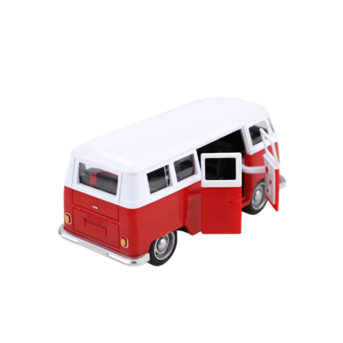 Retro Buss i Metall – Rödvit