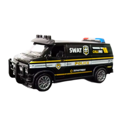 SWAT Polisbil Leksak i Metall – Insatsfordon för Barn